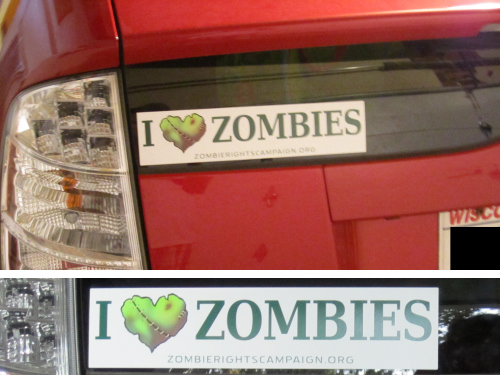 This way everyone will know we love Zombies.